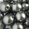 1 Dose (~40 Stk.) Titanium Glaswachsperlen rund 6mm Silber